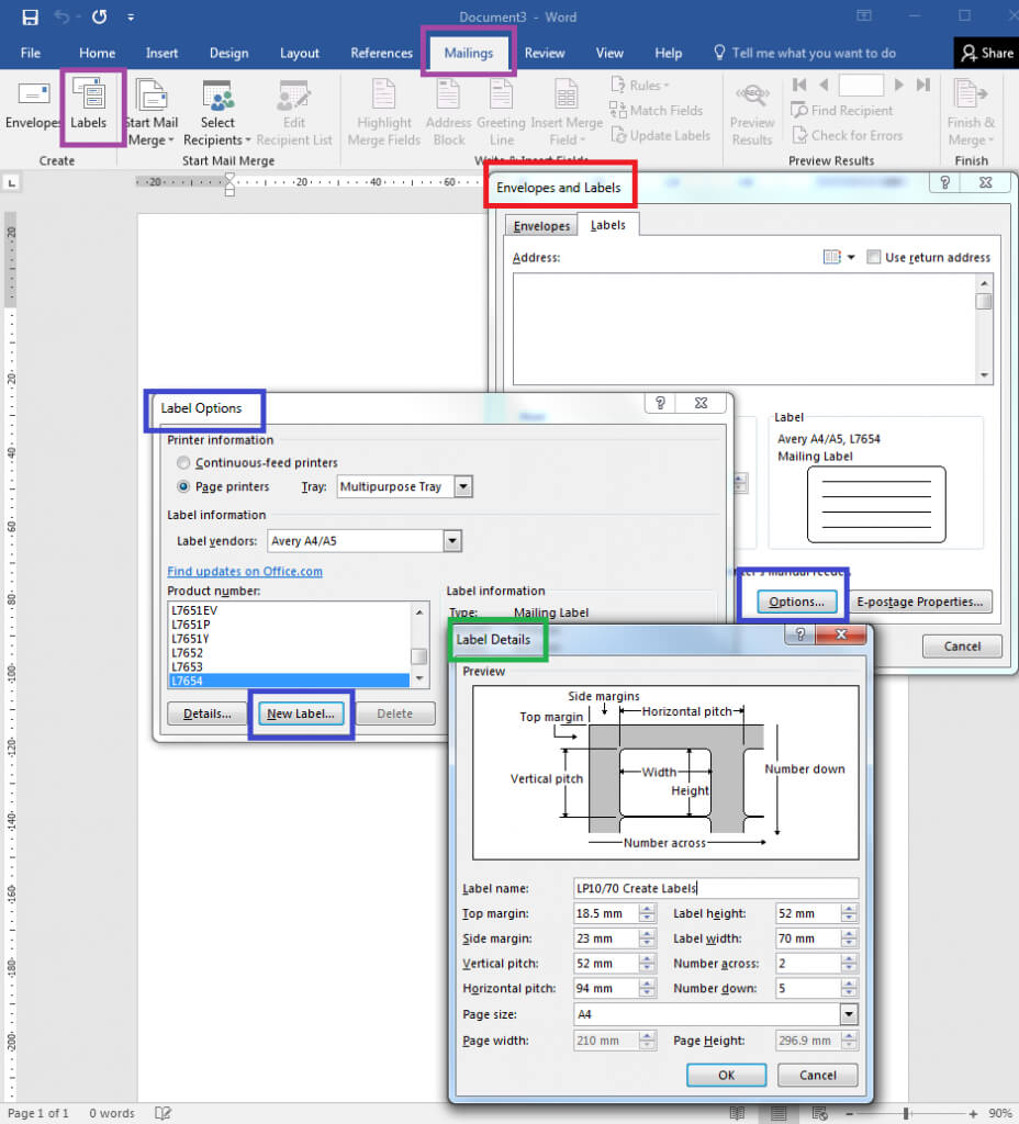How To – How To Create Your Own Label Templates In Word Throughout Button Template For Word