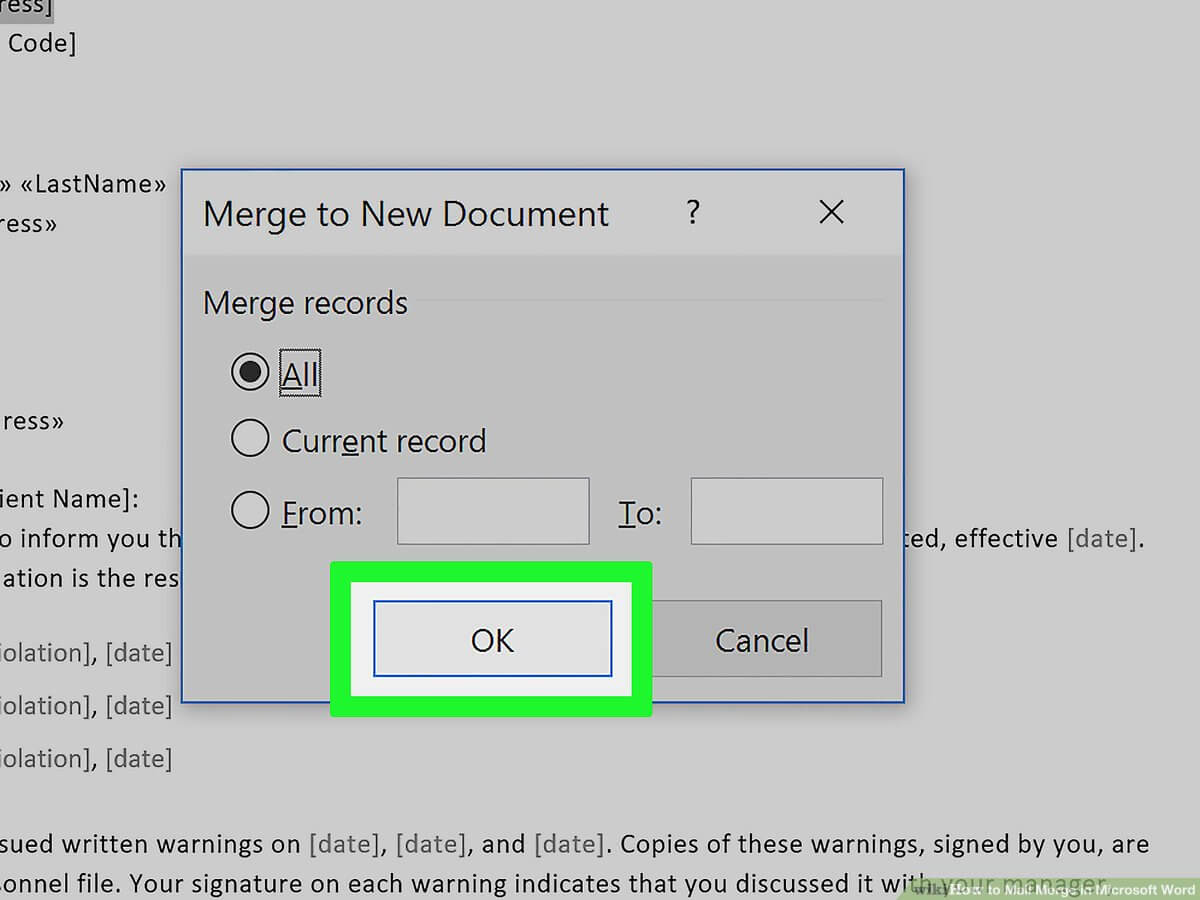 How To Mail Merge In Microsoft Word (With Pictures) – Wikihow Pertaining To How To Create A Mail Merge Template In Word 2010