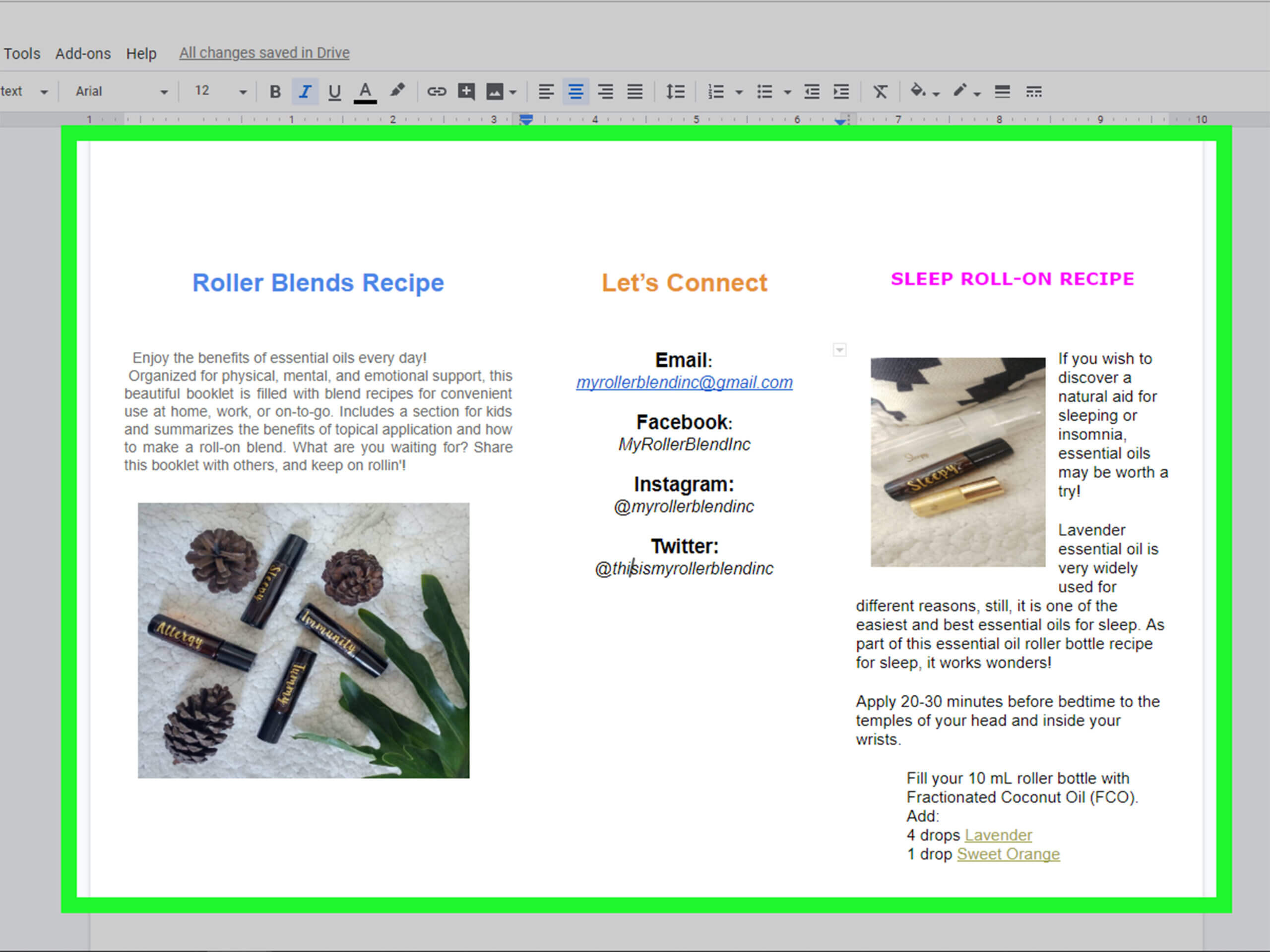 How To Make A Brochure Using Google Docs (With Pictures Pertaining To Brochure Template For Google Docs