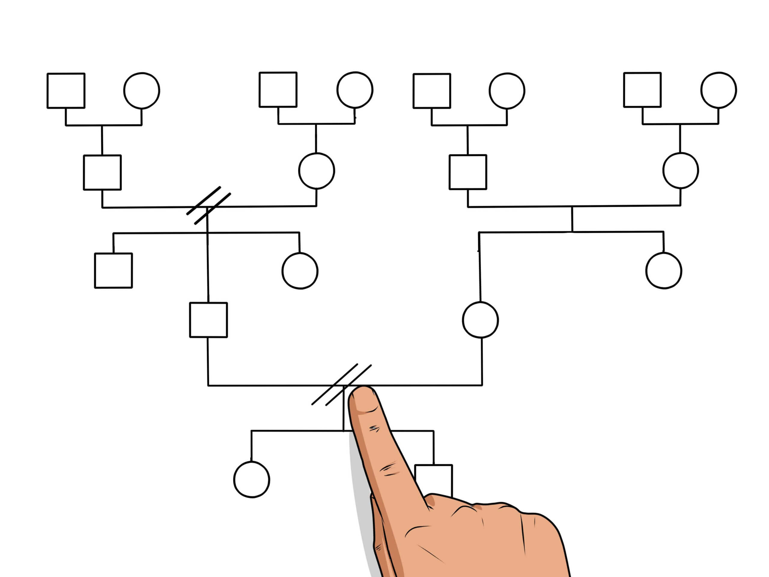 How To Make A Genogram: 14 Steps (With Pictures) – Wikihow Throughout Genogram Template For Word