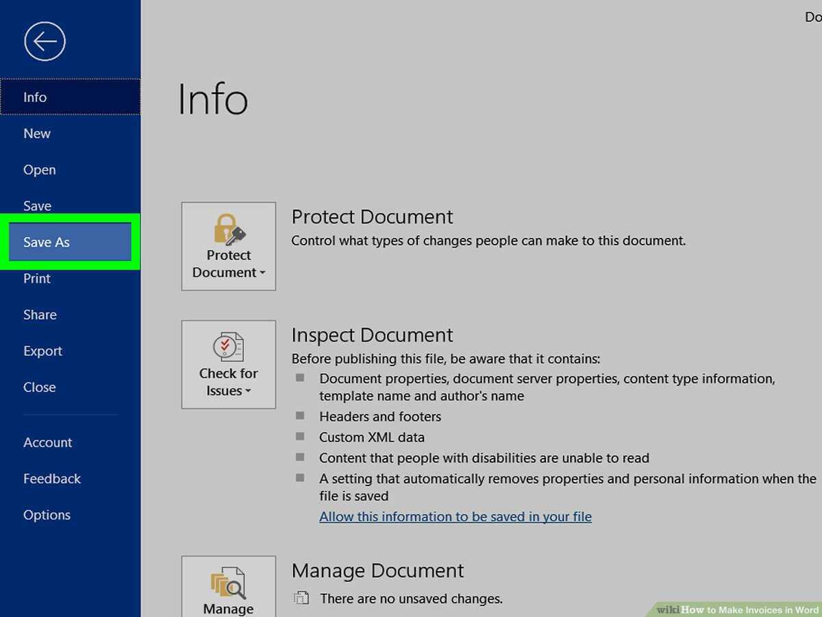 How To Make Invoices In Word (With Pictures) – Wikihow Intended For Personal Check Template Word 2003