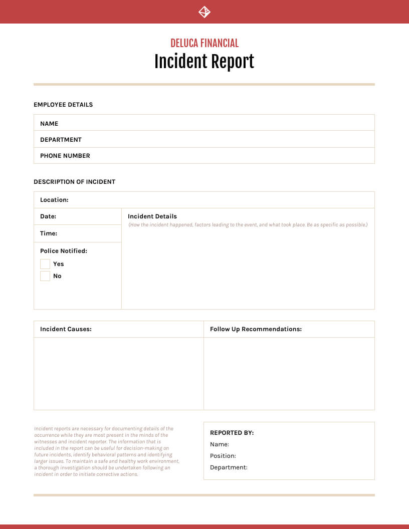 How To Write An Effective Incident Report [Examples + Inside Serious Incident Report Template
