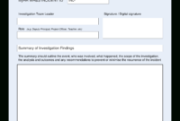 Hse Health Safety Incident Investigation Report | Templates At intended for Hse Report Template