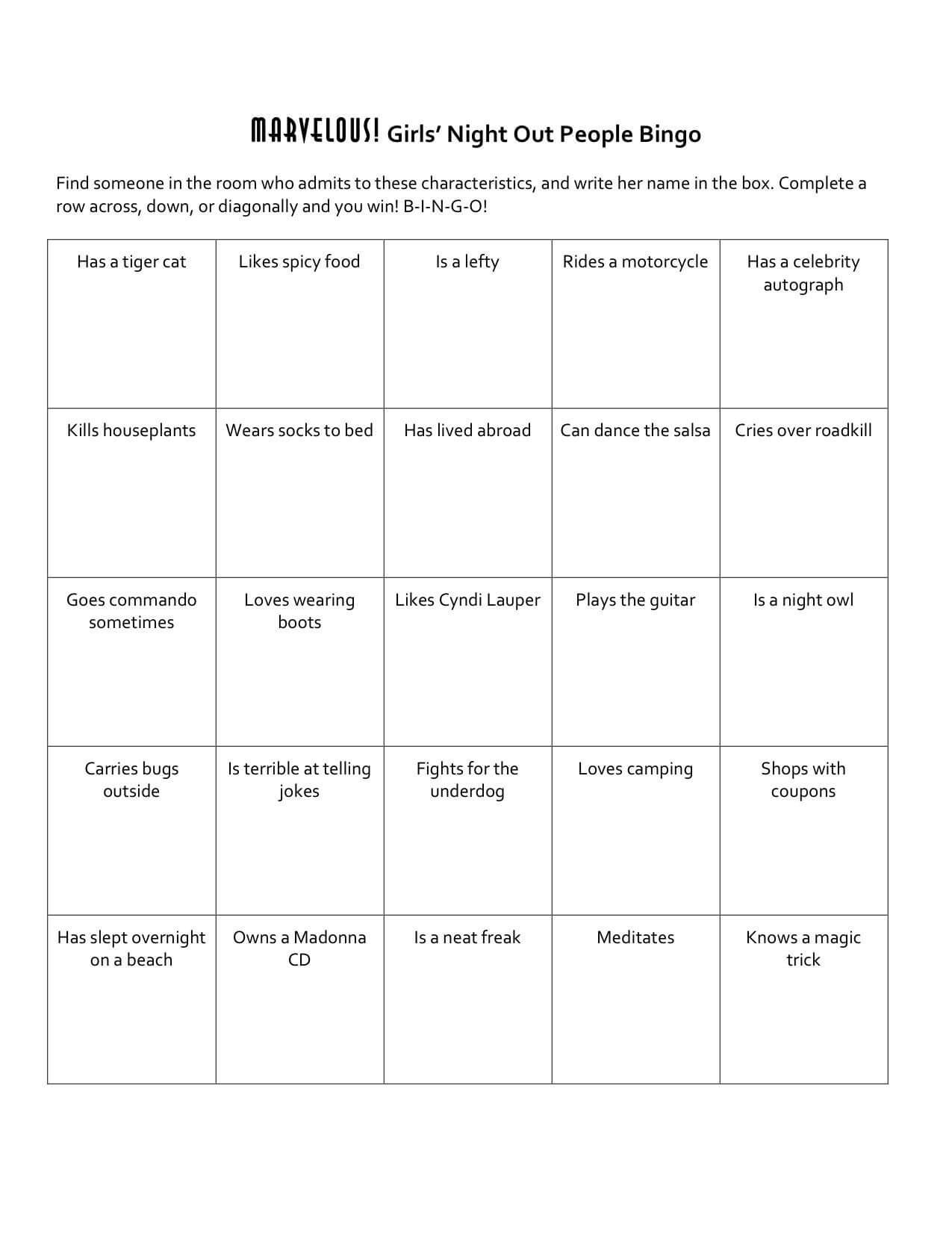 Ideas For Your People Bingo Cards | People Bingo, Bingo Regarding Ice Breaker Bingo Card Template