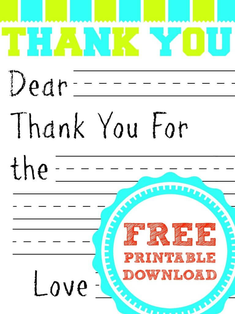 If You Are Looking For A Fun Way To Help Your Kids Write Inside Free Printable Thank You Card Template