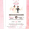 Illustrated Couple In Front Of Church Wedding Invitation Pertaining To Church Invite Cards Template