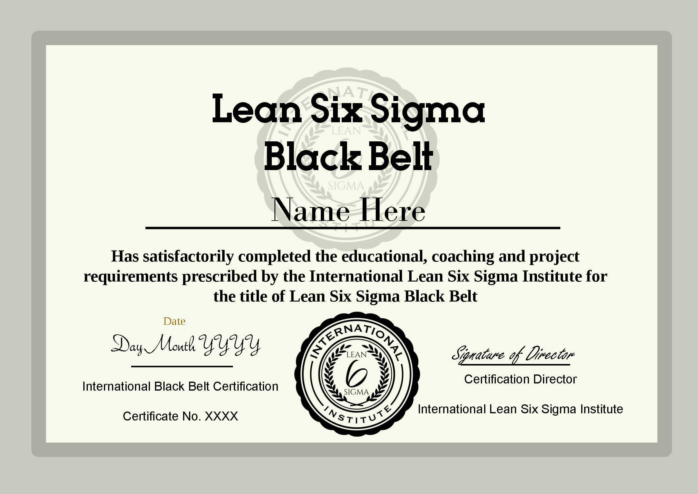Ilssi Black Belt Cert Template 2019 With Green Belt Certificate Template