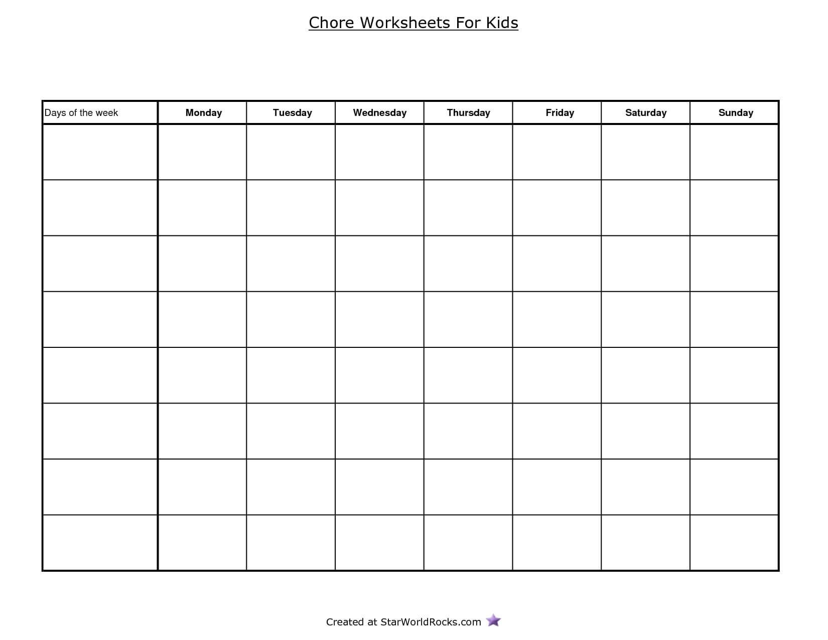 Image Result For Blank Table | Free Printable Chore Charts In Blank Reward Chart Template
