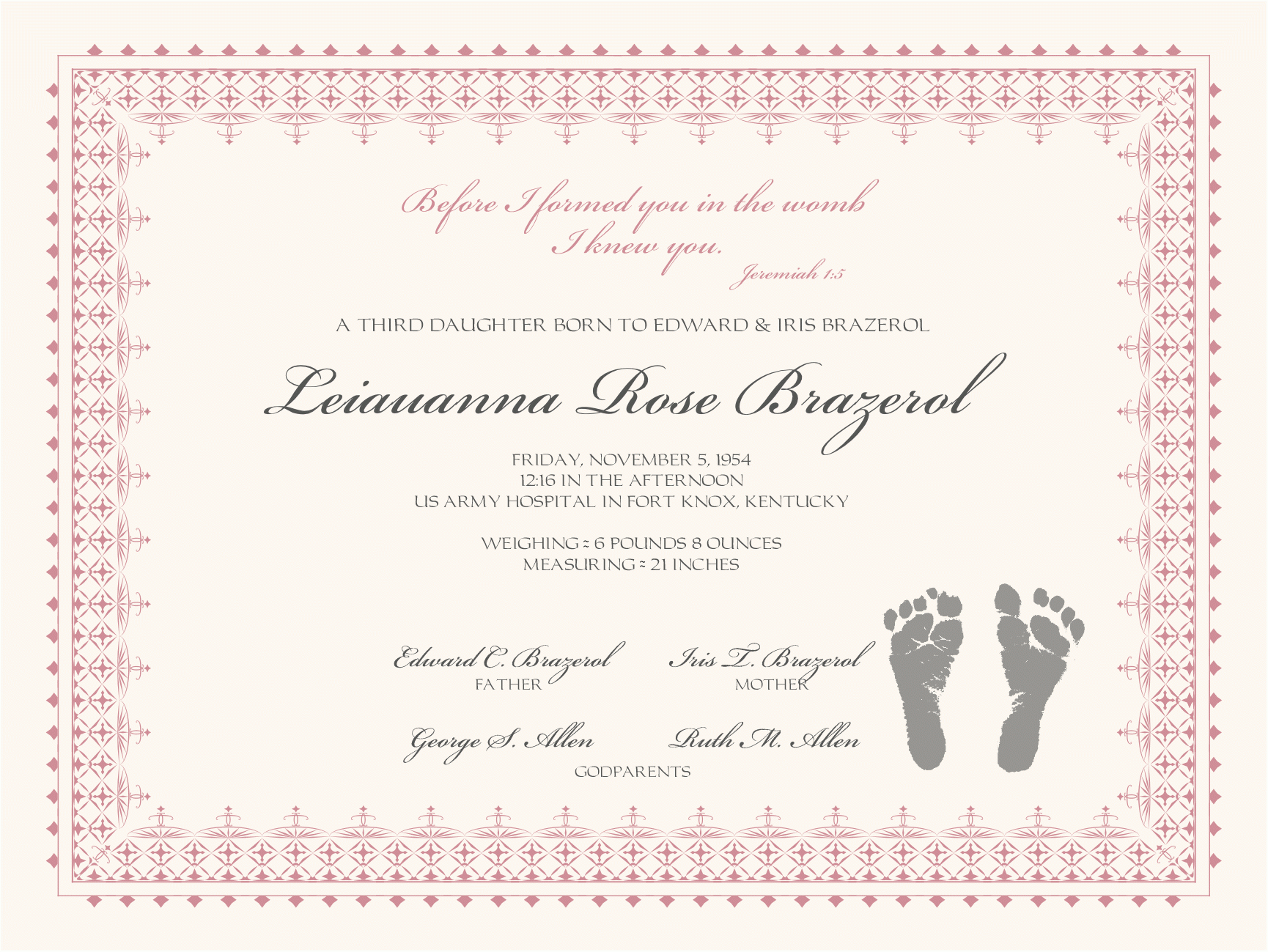 Image Result For Christian Baby Dedication Gifts | Birth Regarding Baby Dedication Certificate Template