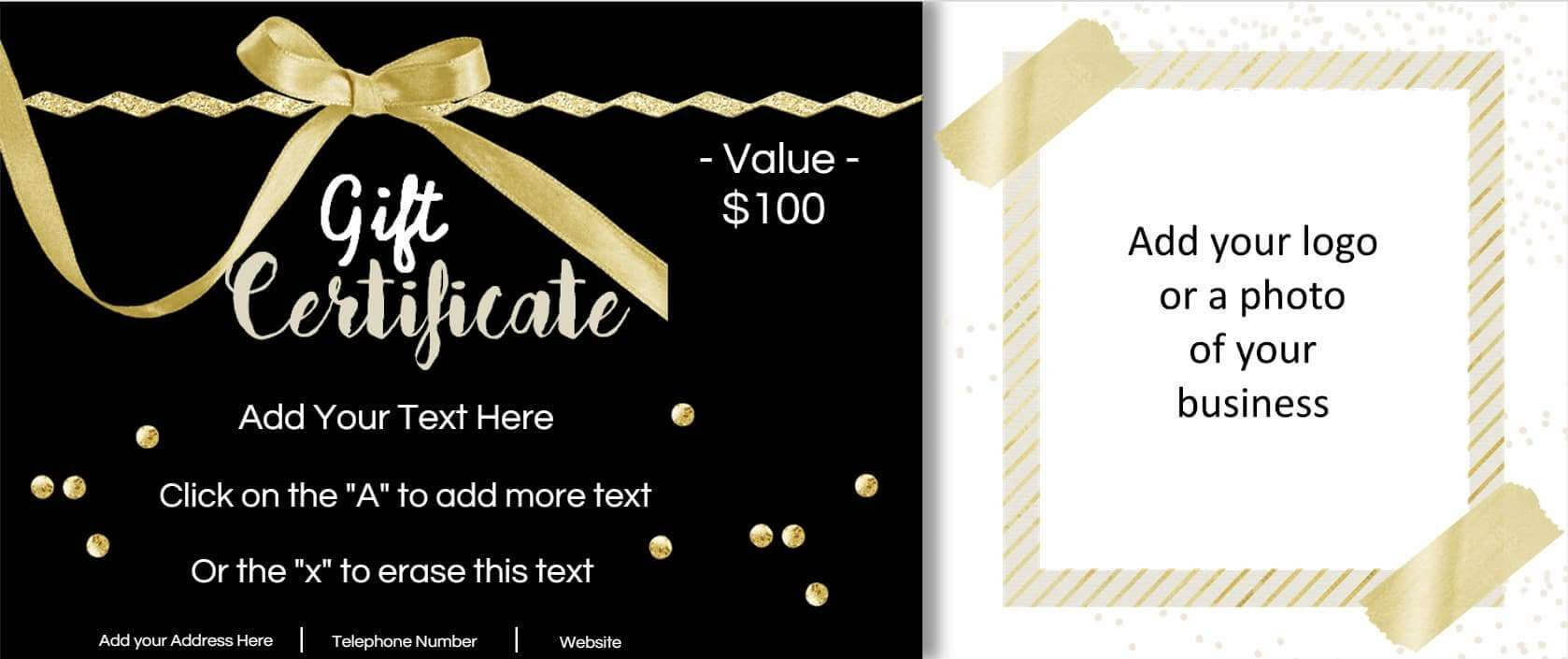 Image Result For Free Customizable Gift Certificate Template Inside Custom Gift Certificate Template
