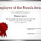 Impressive Employee Of The Month Award And Certificate throughout Employee Of The Month Certificate Template With Picture