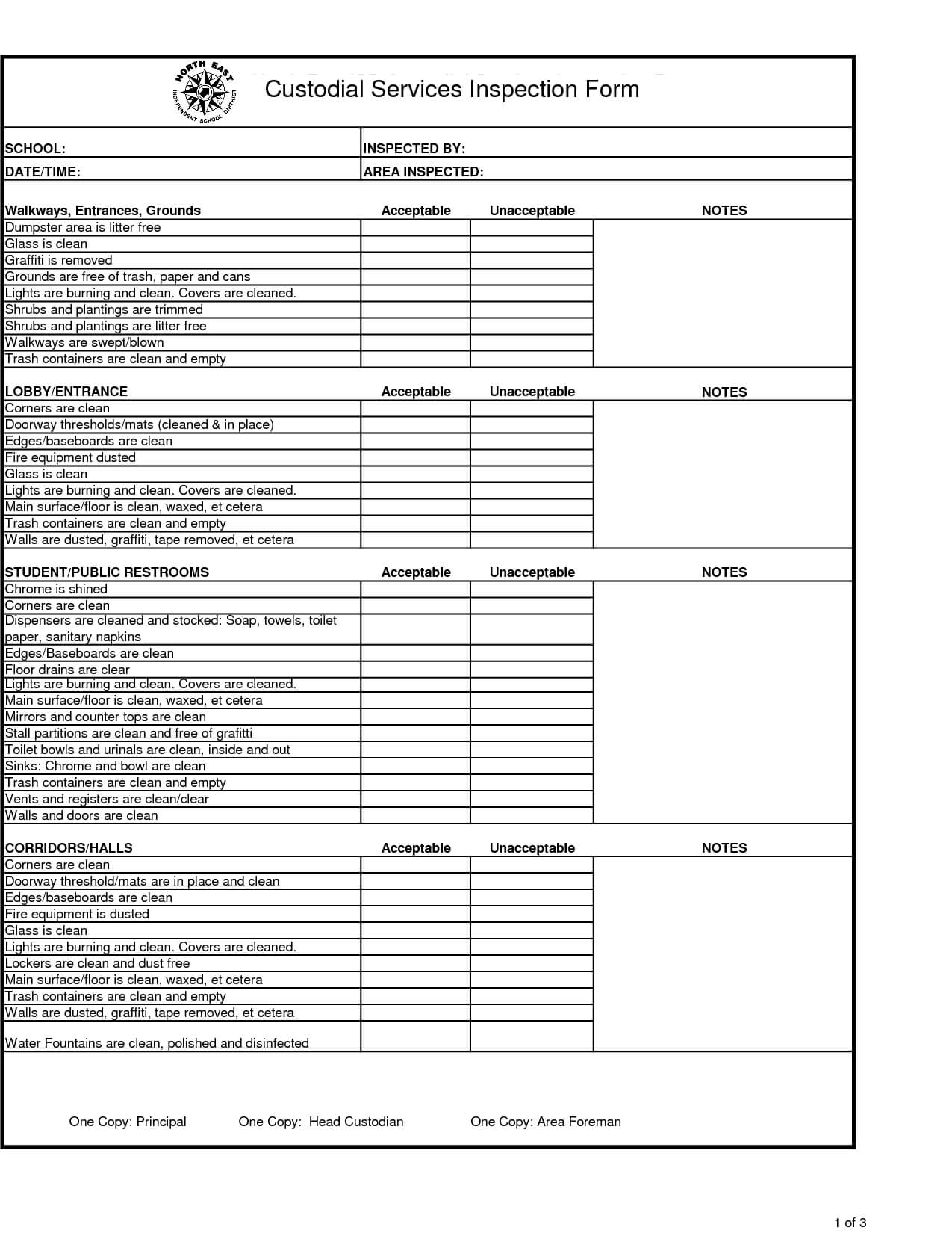 Inspection Spreadsheet Template Best Photos Of Free In Cleaning Report Template