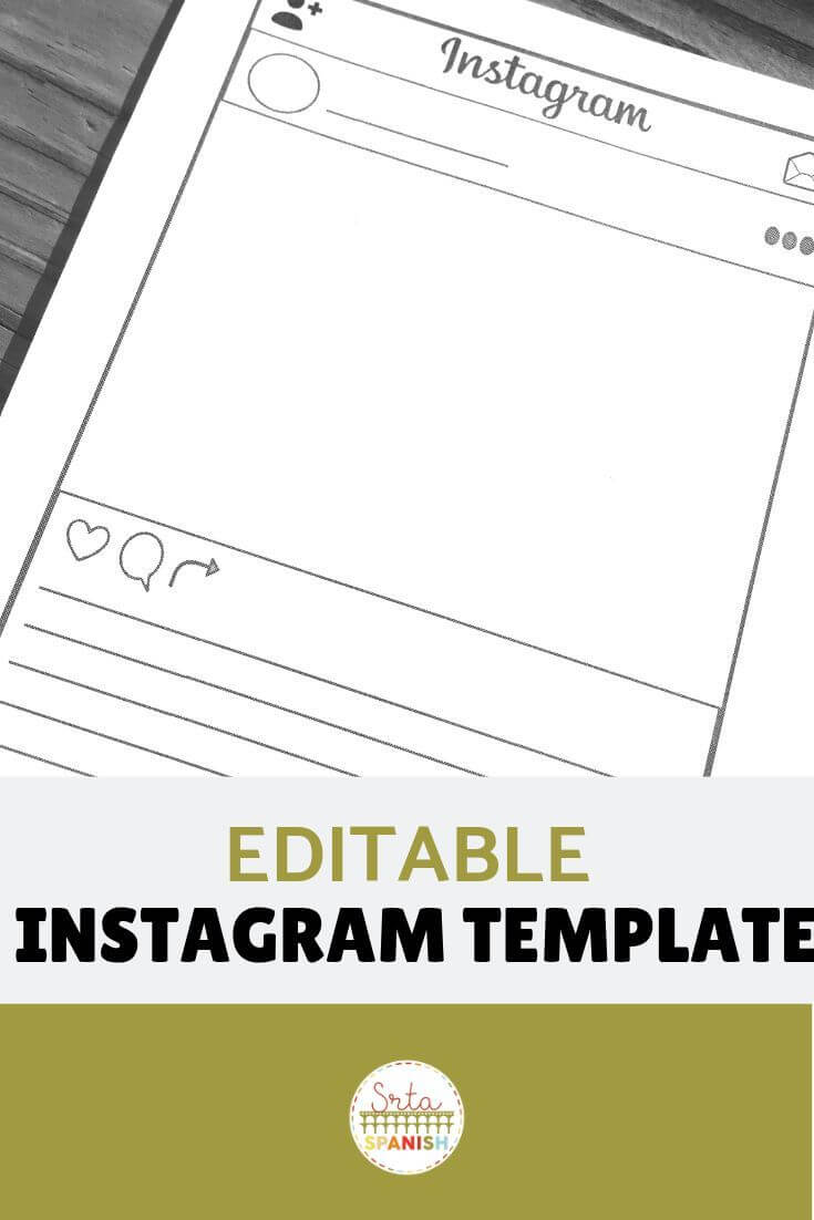Instagram Template Editable Version Included | Spanish With Book Report Template In Spanish