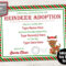 Instant Download Editable Reindeer Adoption Certificate/ You In Child Adoption Certificate Template