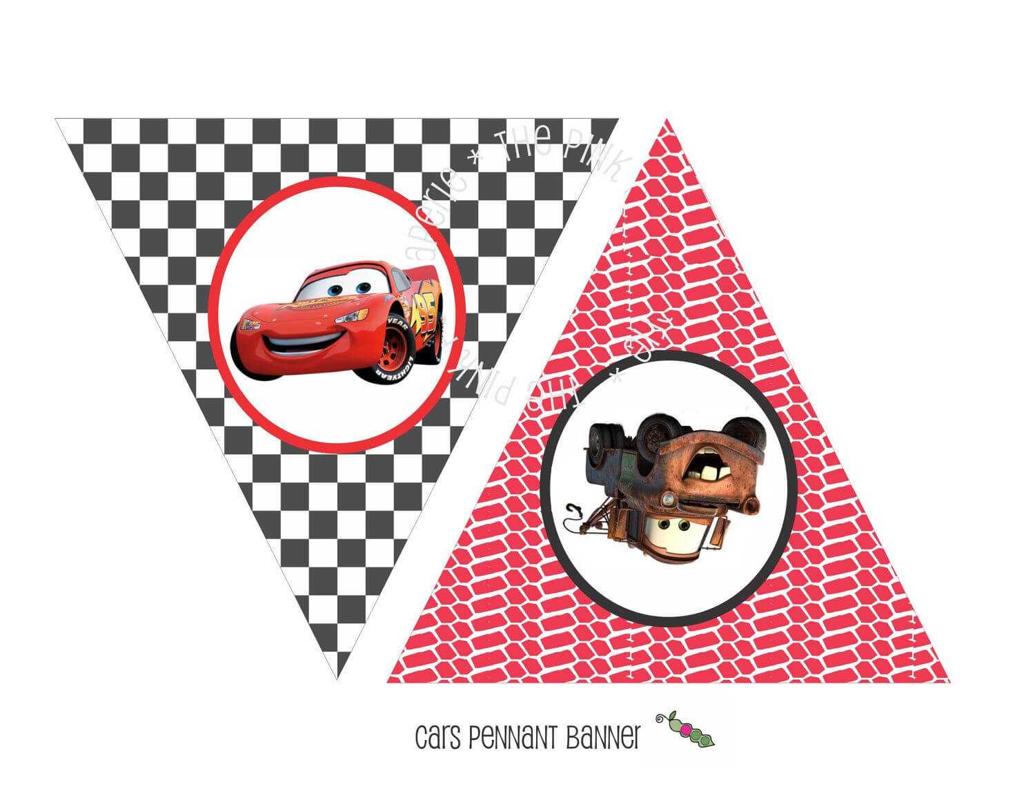 Instant Download – Printable Cars Themed Happy Birthday Intended For Cars Birthday Banner Template