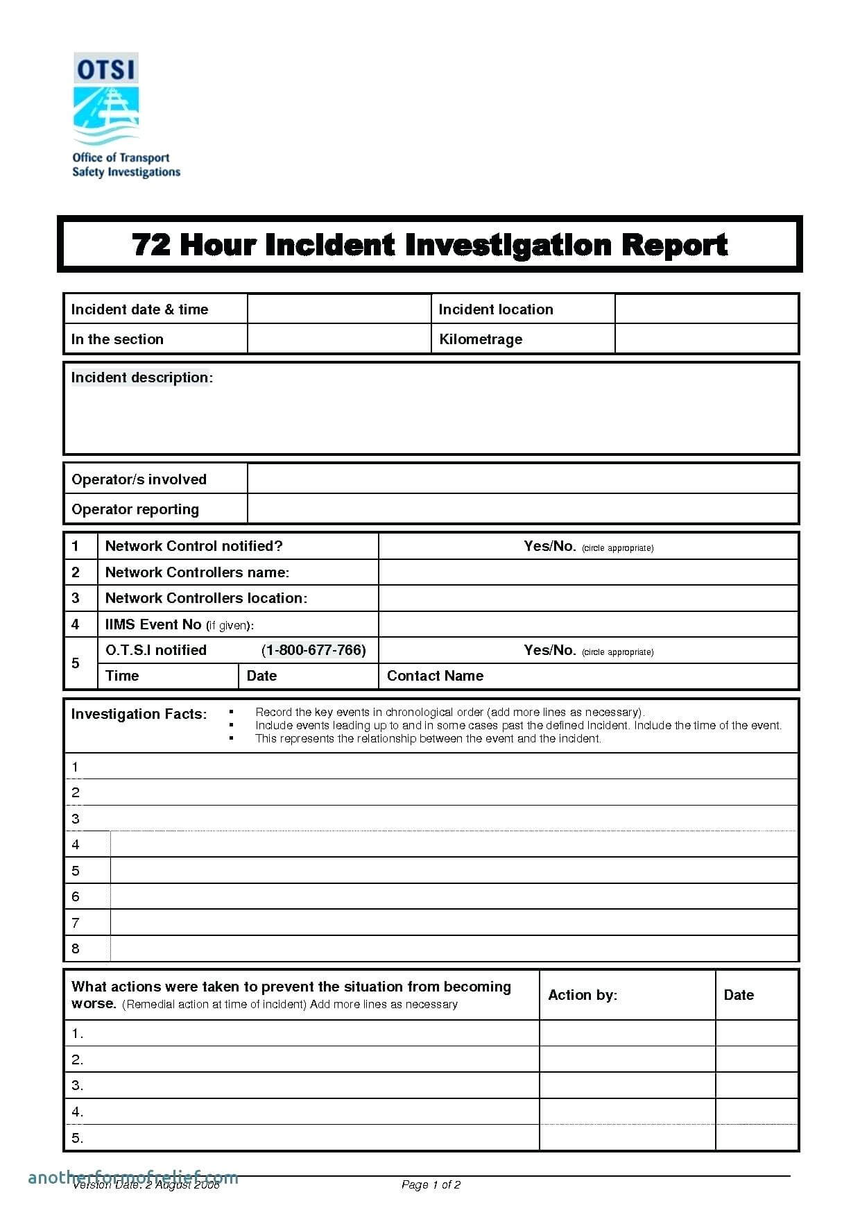 Investigation Report Template Blank Police New Vehicle Intended For Vehicle Accident Report Template