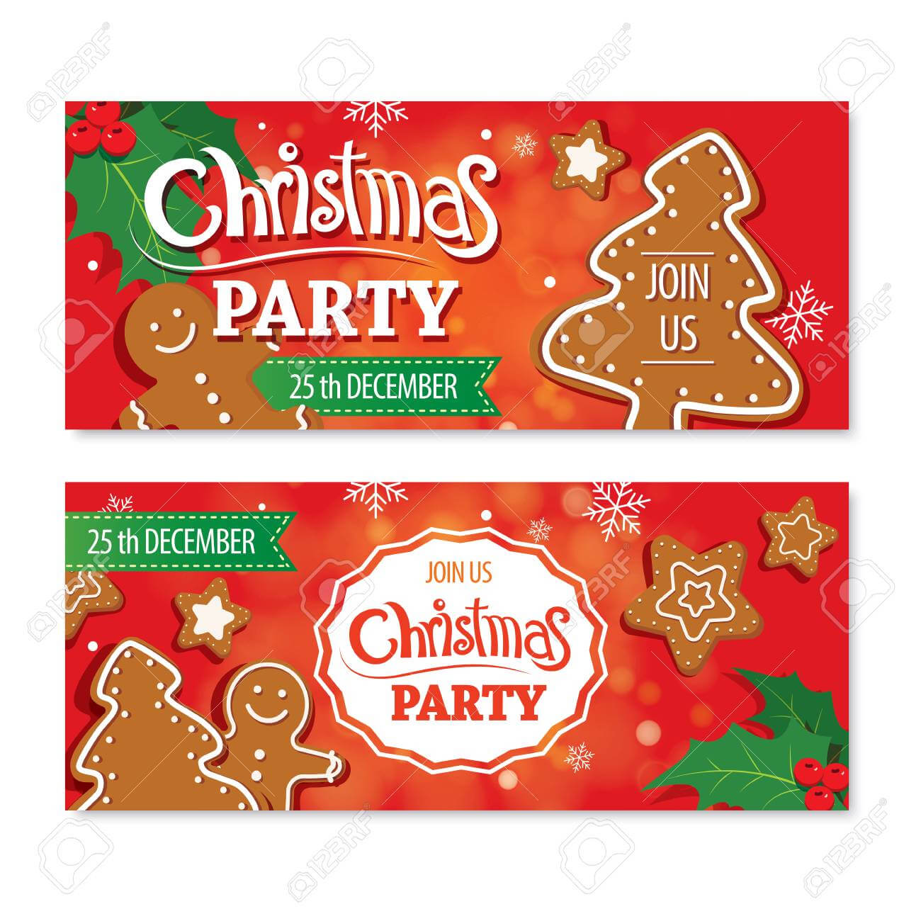 Invitation Merry Christmas Banner And Card Design Template.homemade.. With Regard To Merry Christmas Banner Template