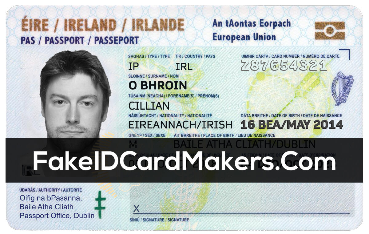 Ireland Id Card Template Psd [Irish Proof Of Identity] For Georgia Id Card Template