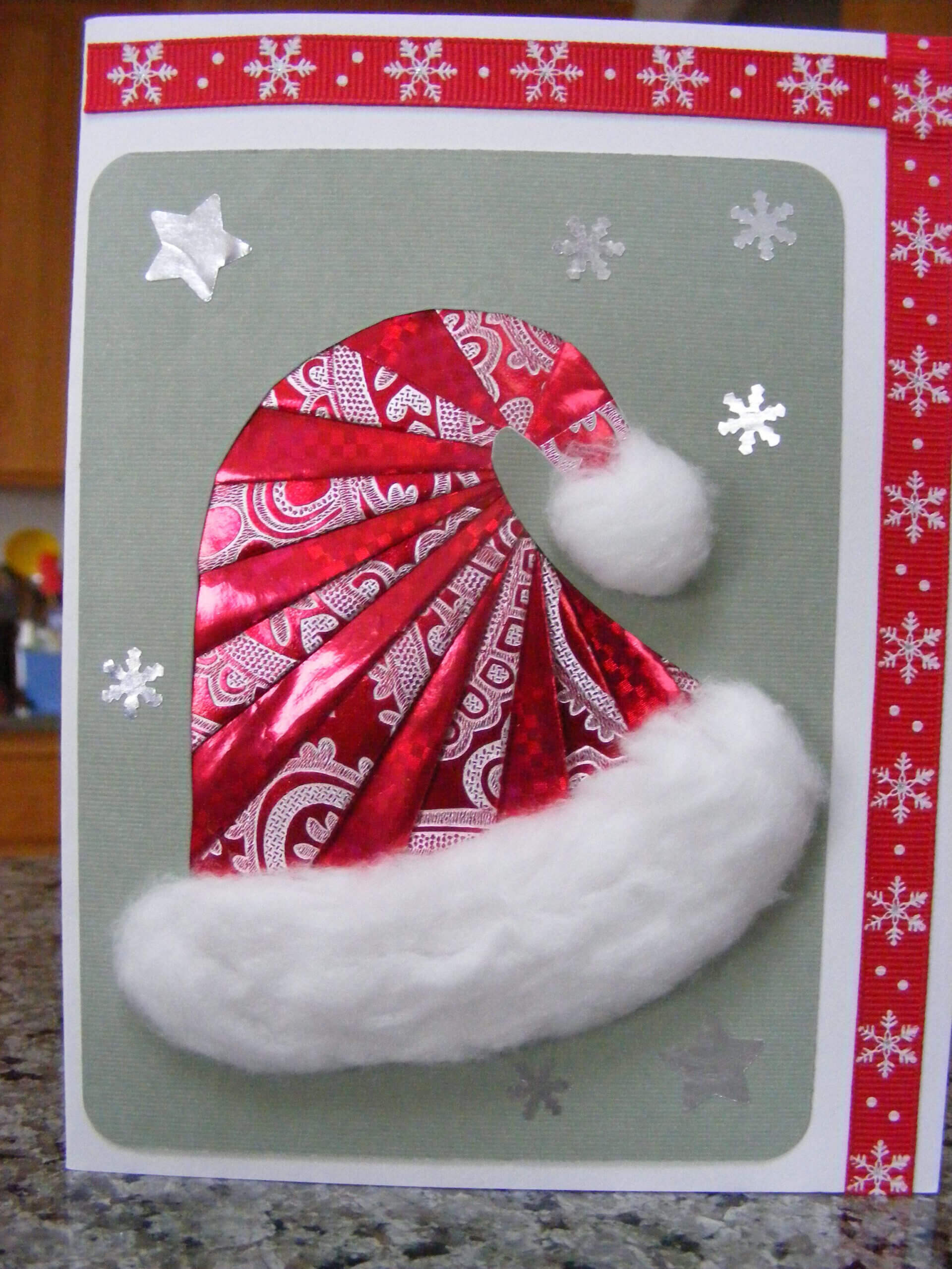 Iris Folded Santa Hat 인터넷카지노게임방법◁Polo416 With Regard To Iris Folding Christmas Cards Templates