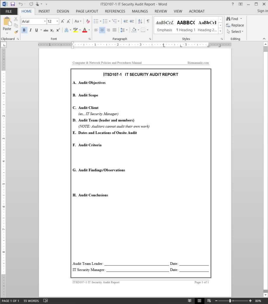 It Security Audit Report Template | Itsd107 1 With Security Audit Report Template