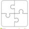 Jigsaw Puzzle Blank 2X2, Four Pieces Stock Illustration With Regard To Blank Jigsaw Piece Template