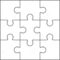 Jigsaw Puzzle Blank Template 3X3 — Stock Vector © Binik1 With Regard To Blank Jigsaw Piece Template