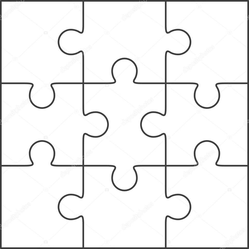 jigsaw-puzzle-blank-template-3x3-stock-vector-binik1-with-regard-to-blank-jigsaw-piece
