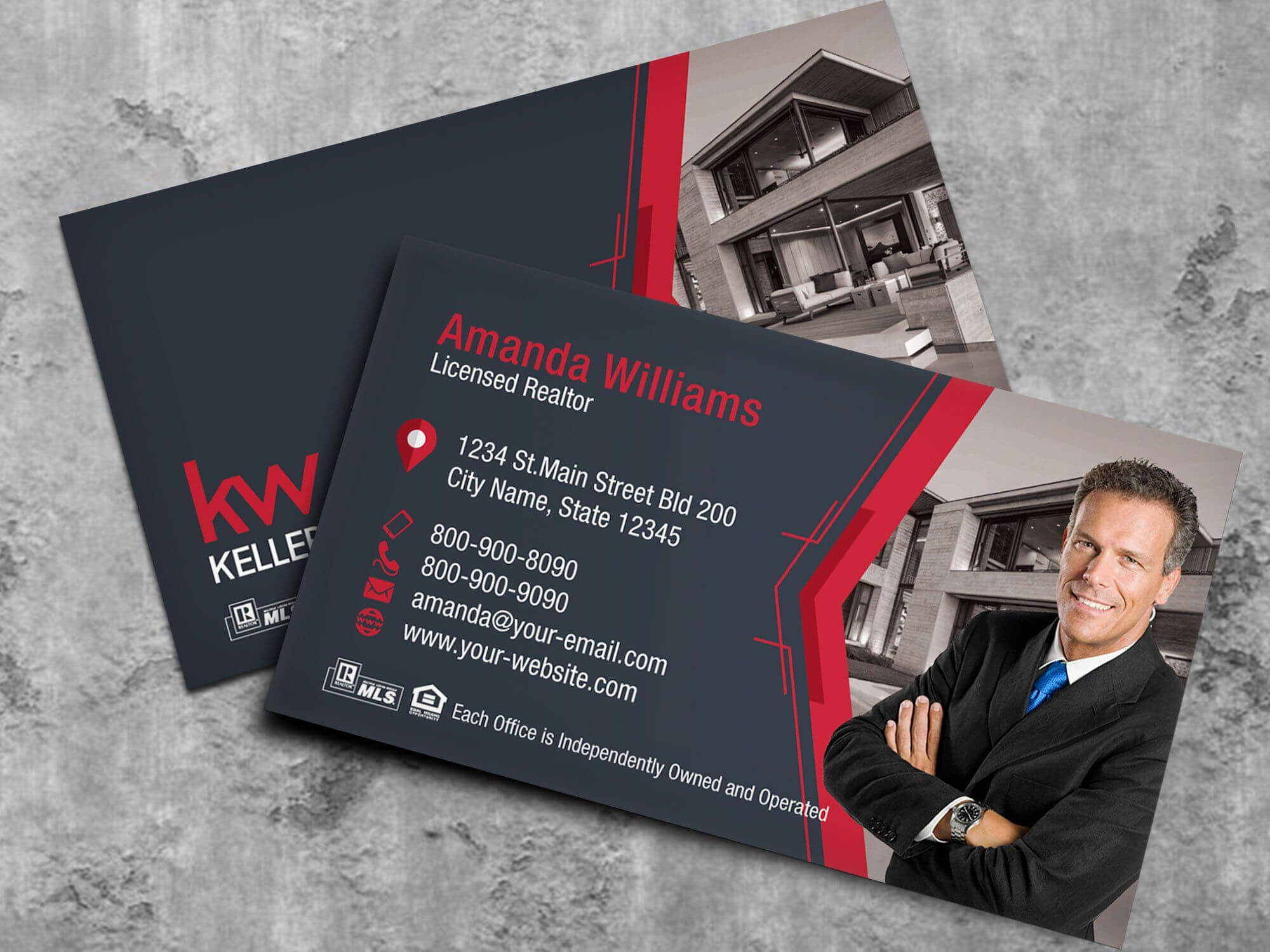 Keller Williams Business Card – Real Estate Business Card Regarding Keller Williams Business Card Templates