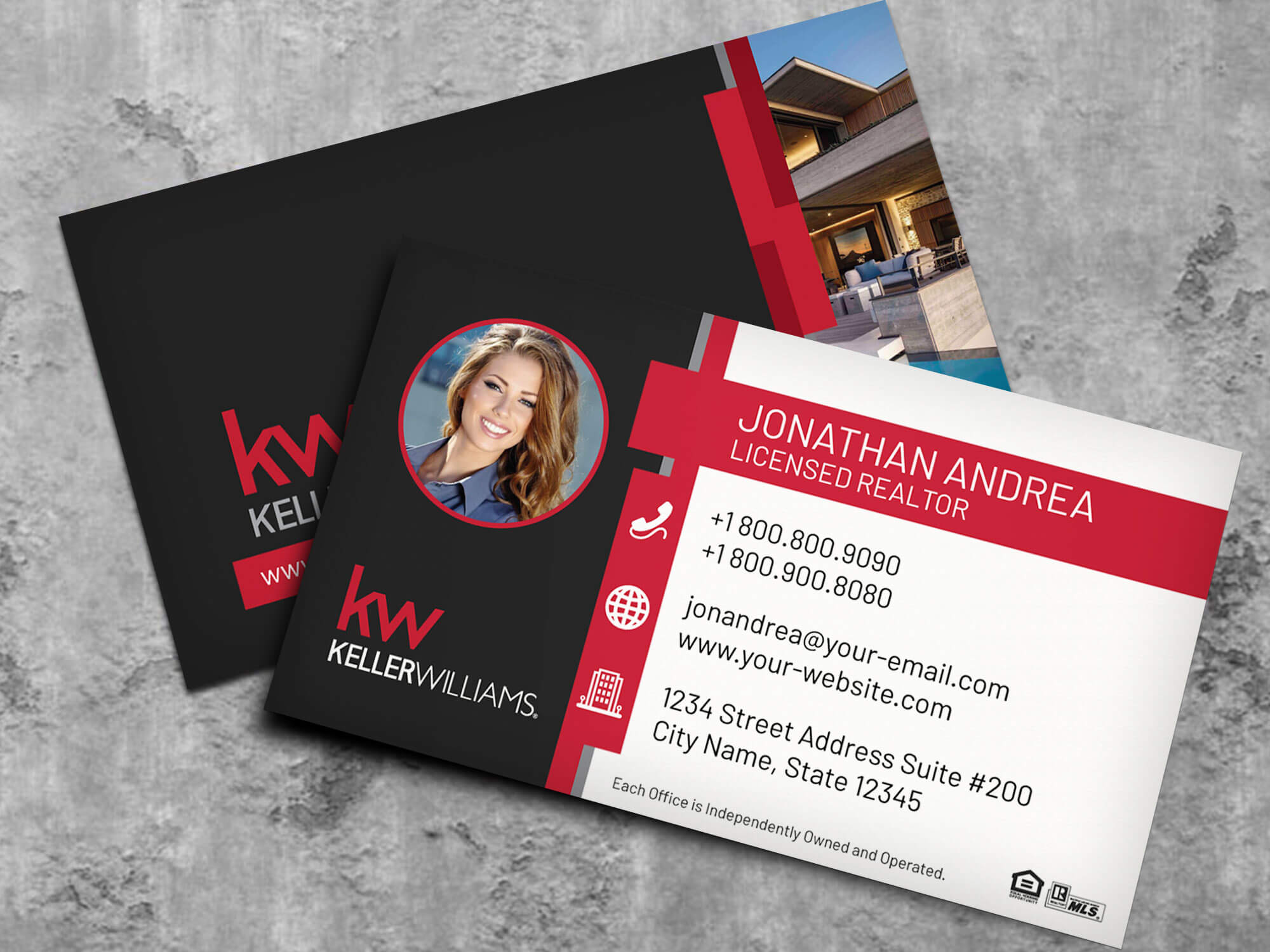 Keller Williams Business Card Template Bc19702Kw – Nusacreative Within Keller Williams Business Card Templates