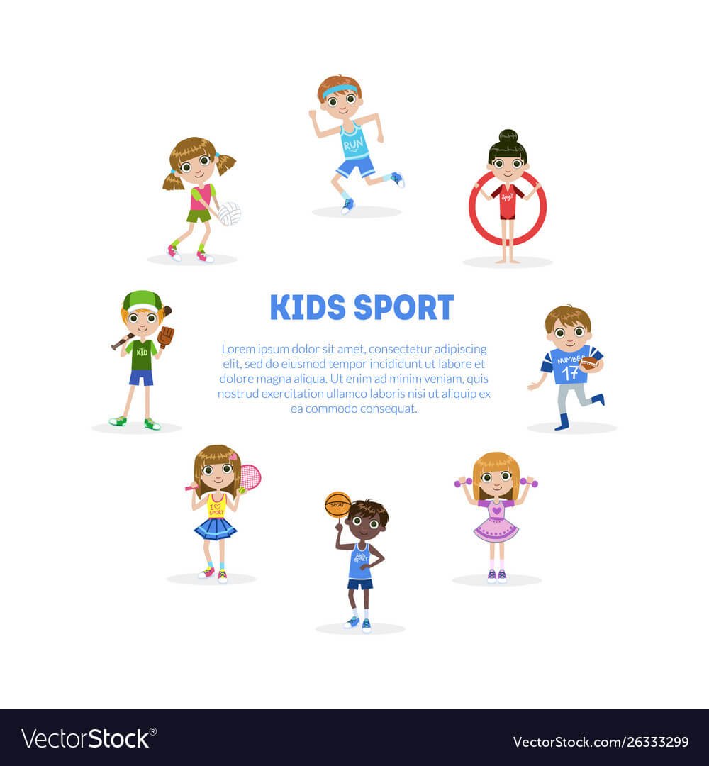 Kids Sport Banner Template With Space For Text Inside Sports Banner Templates