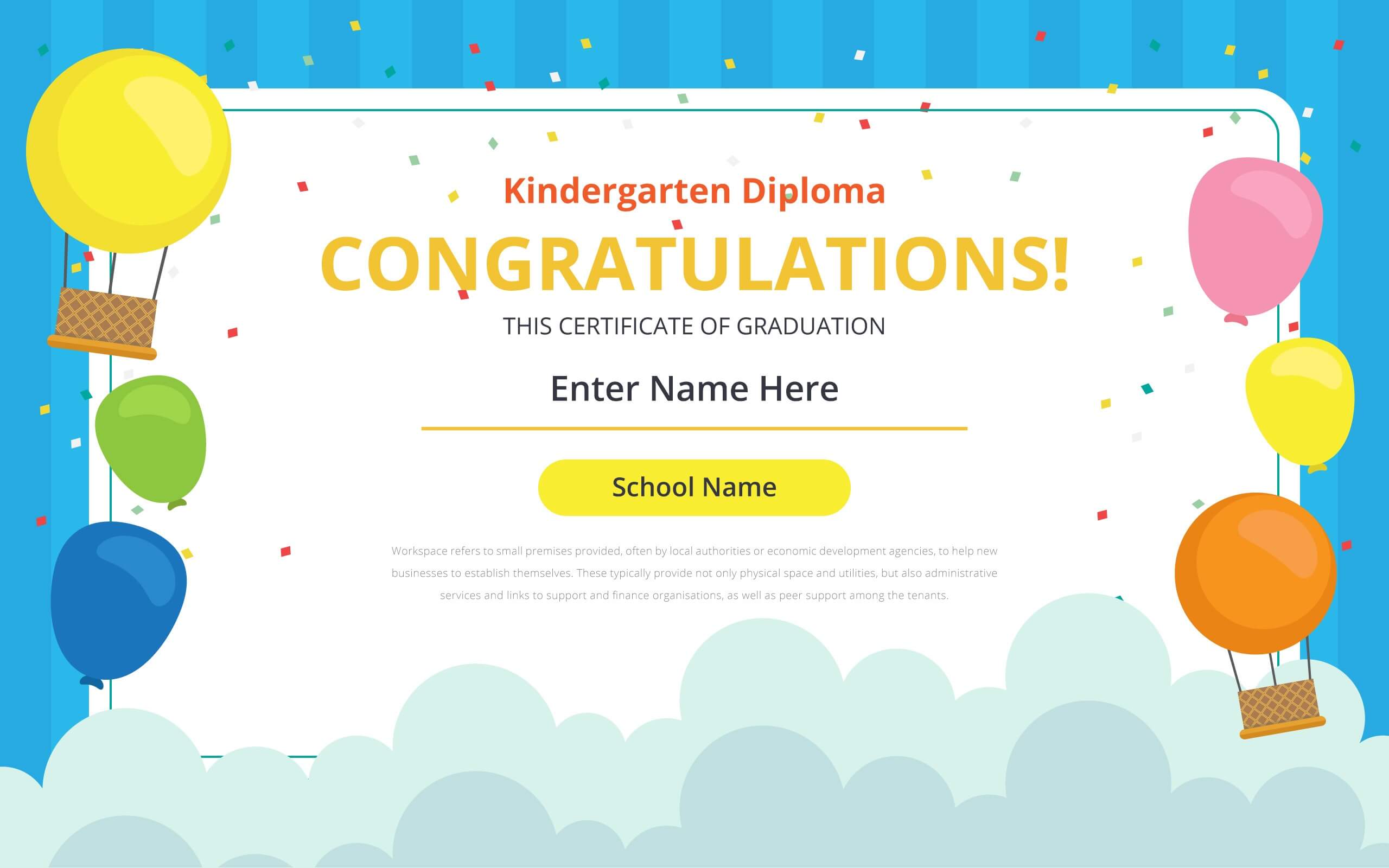 Kindergarten Certificate Free Vector Art – (21 Free Downloads) Intended For Small Certificate Template