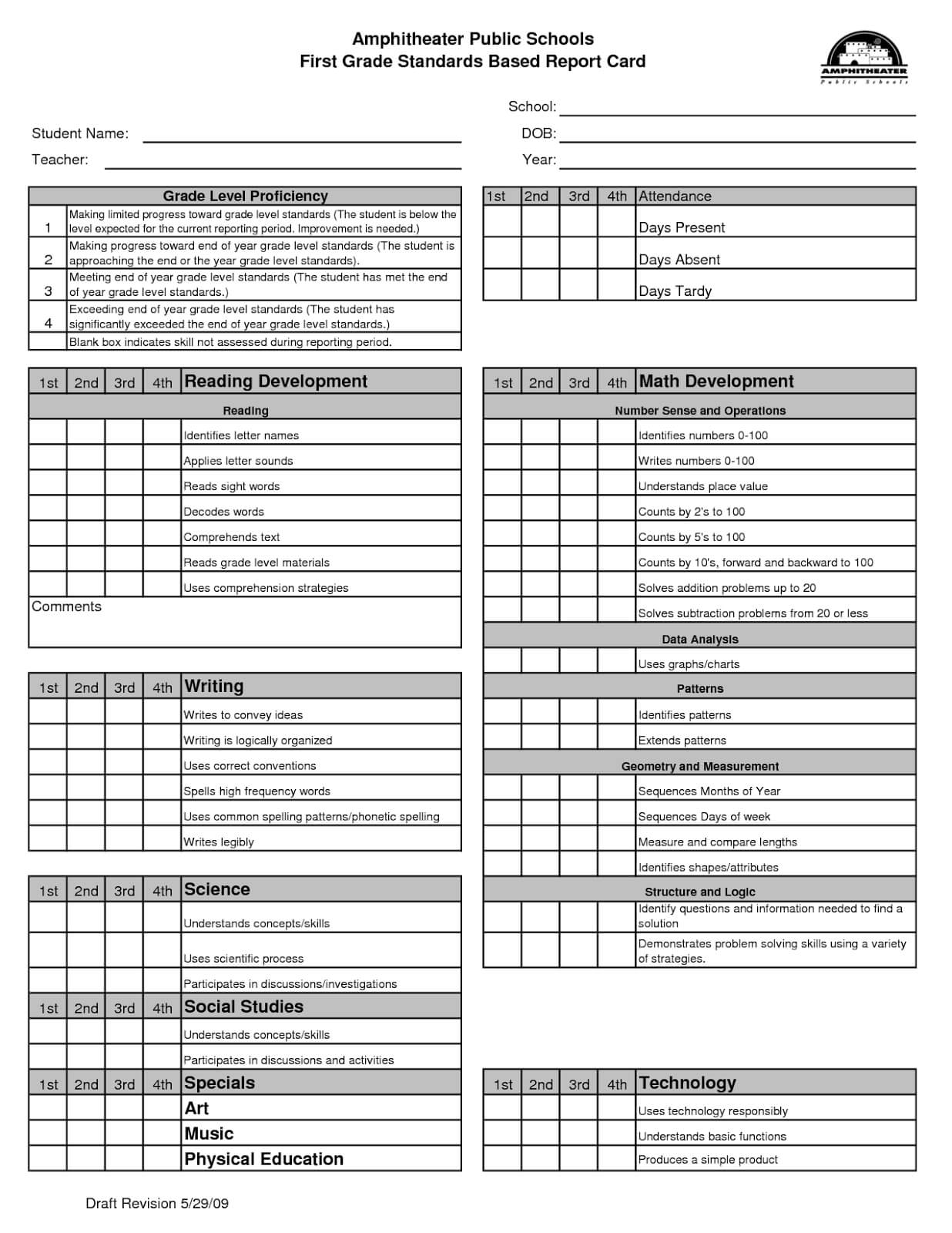 Kindergarten Report Card Template Samples Are Available At D Inside College Report Card Template