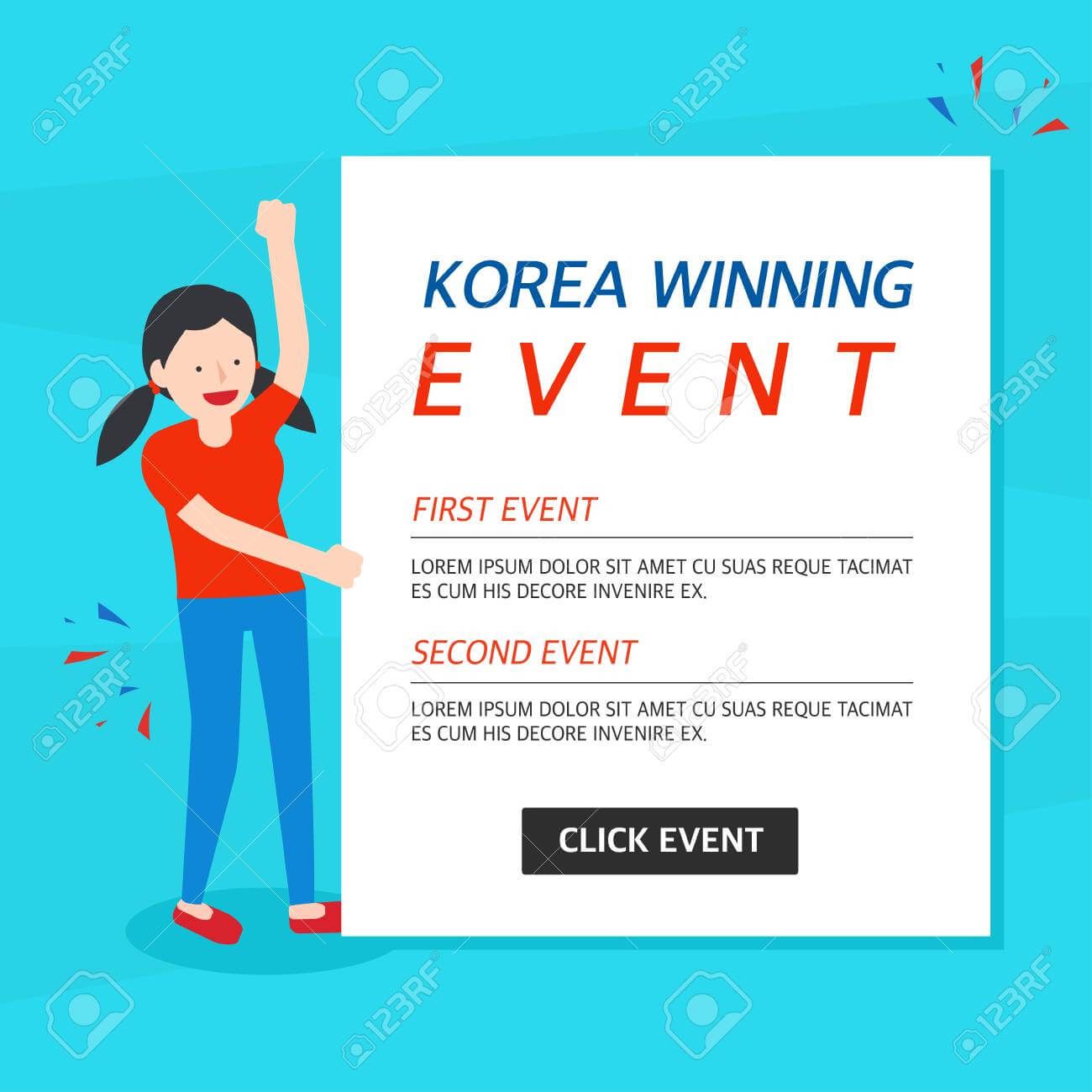 Korea Winning Event Banner Template With Event Banner Template