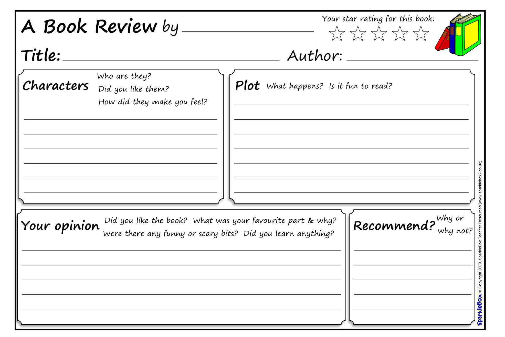 Ks2 Book Review | Writing A Book Review, Book Review For Science Report Template Ks2