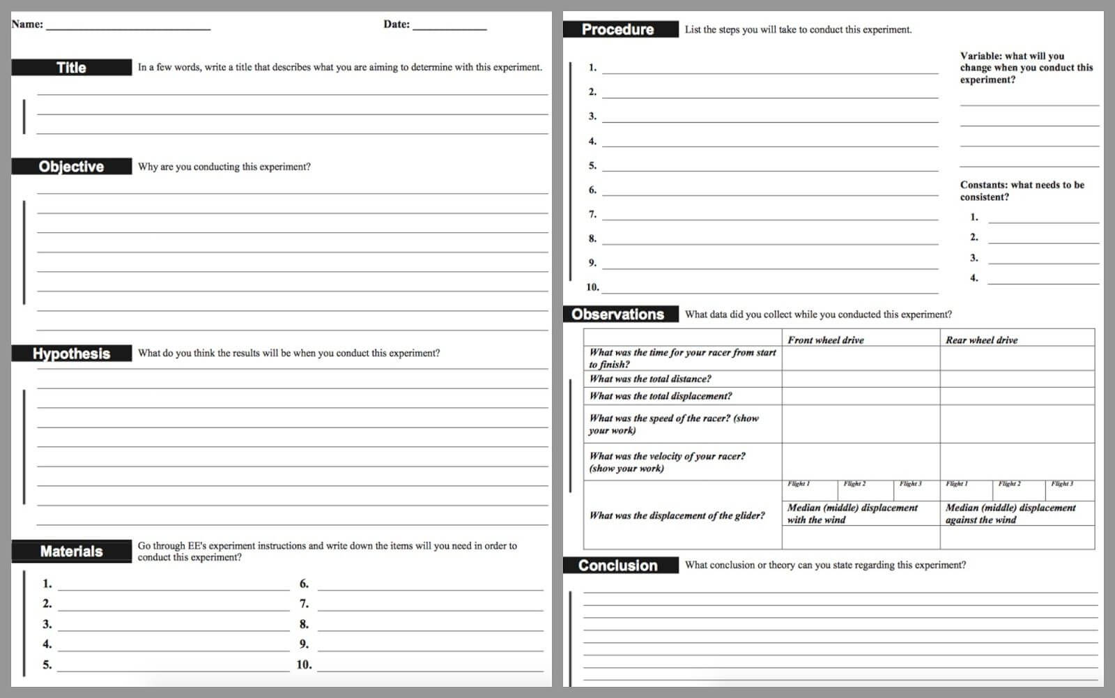 Lab Report Template Middle School - Google Search. For Inside Lab Report Template Middle School