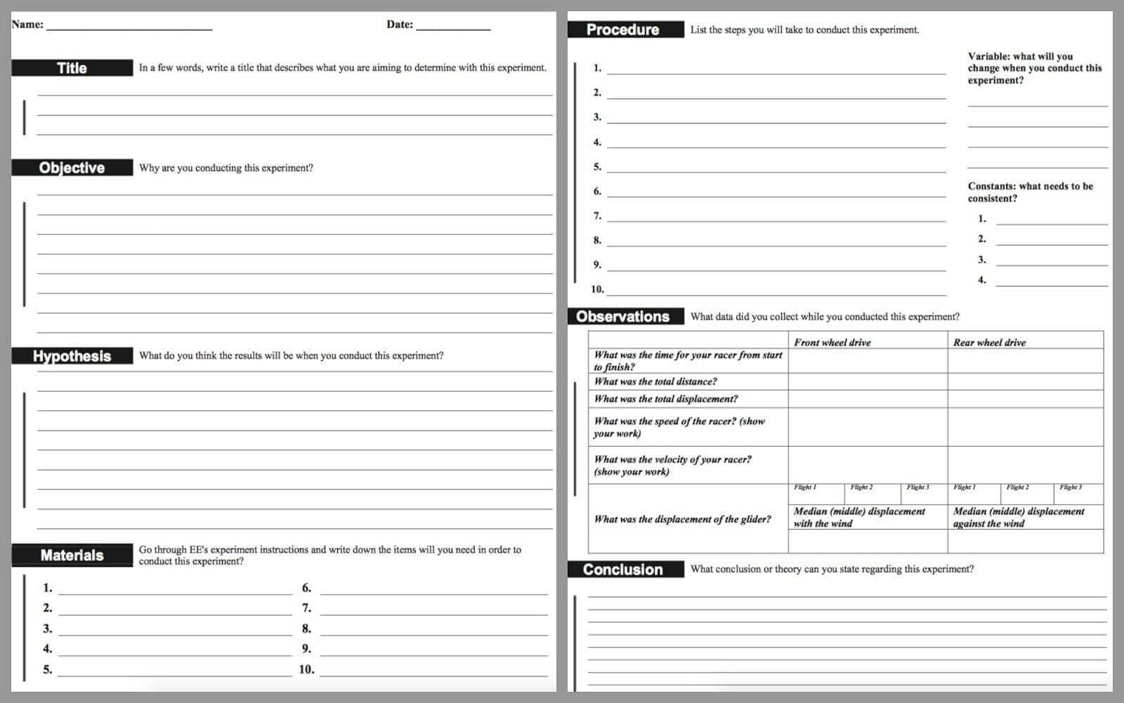 Lab Report Template Middle School - Google Search. For Inside Lab Report Template Middle School