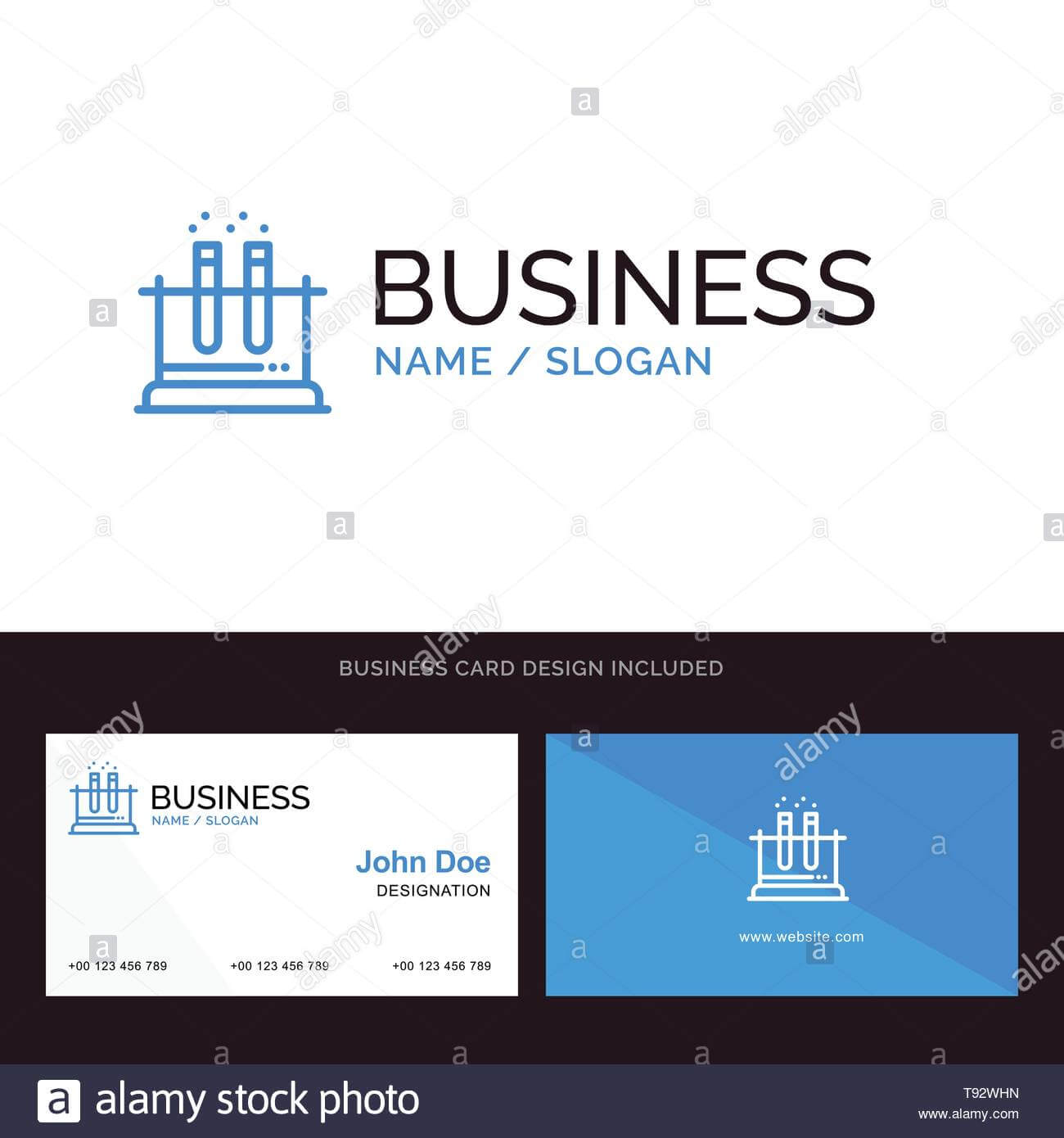 Lab, Test, Tube, Science Blue Business Logo And Business With Pharmacology Drug Card Template