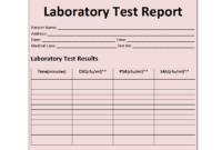 Laboratory Test Report Template within Test Result Report Template