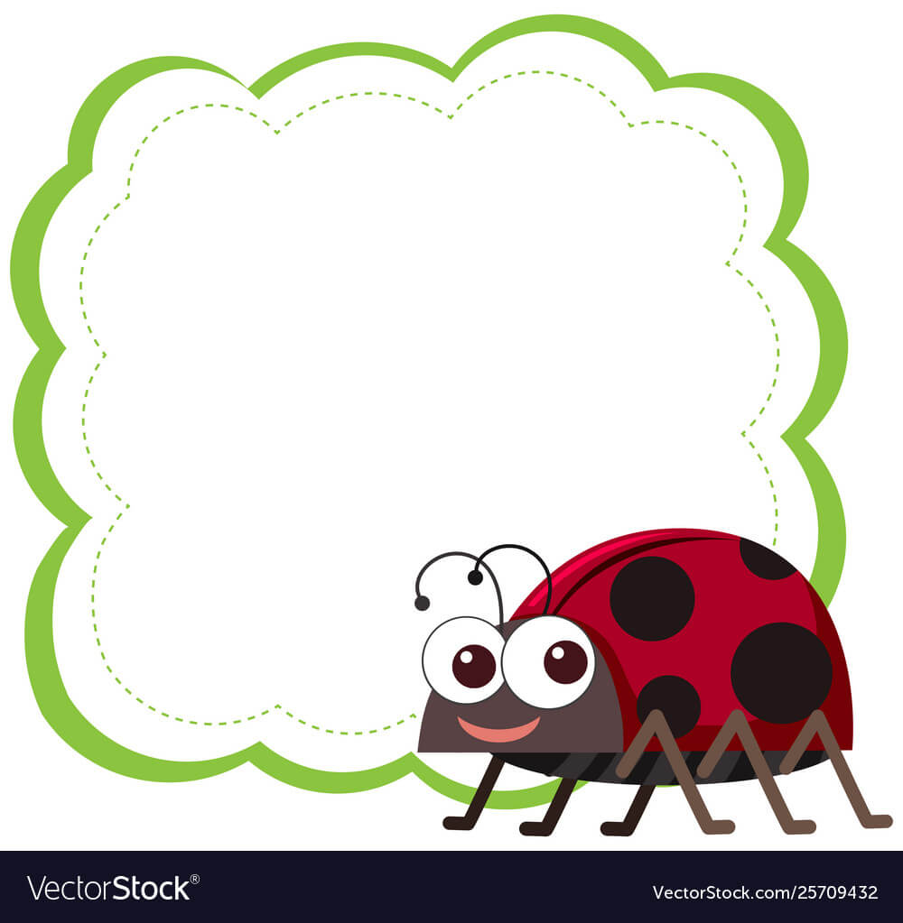 Ladybug On Note Template Intended For Blank Ladybug Template