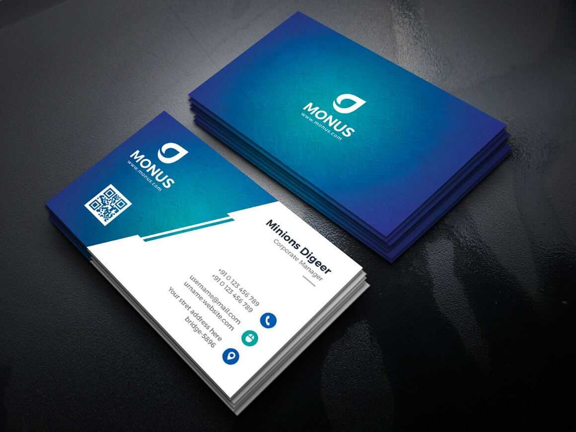 Lagoon Professional Corporate Business Card Template | 排版 With Regard To Professional Name Card Template