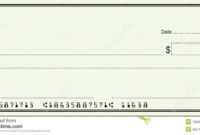 Large Blank Check - Green Security Background Stock Image with regard to Large Blank Cheque Template