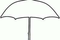 Large Umbrella Template | Umbrella Outline (Black And White in Blank Umbrella Template