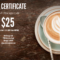 Latte Restaurant Gift Certificate Template | Gift Inside Restaurant Gift Certificate Template