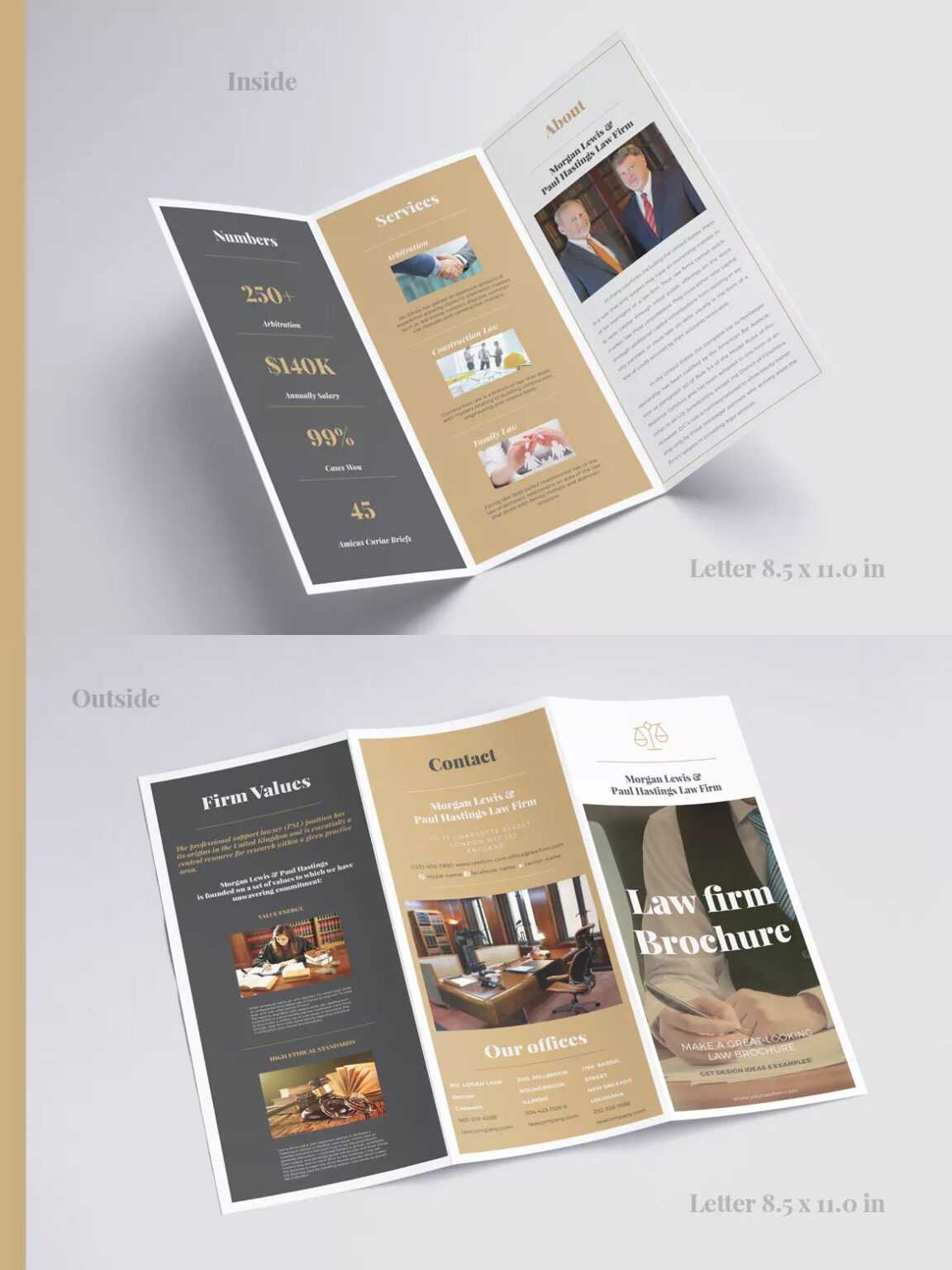 Law Firm Tri Fold Brochure Template Indesign Indd Brochure Throughout