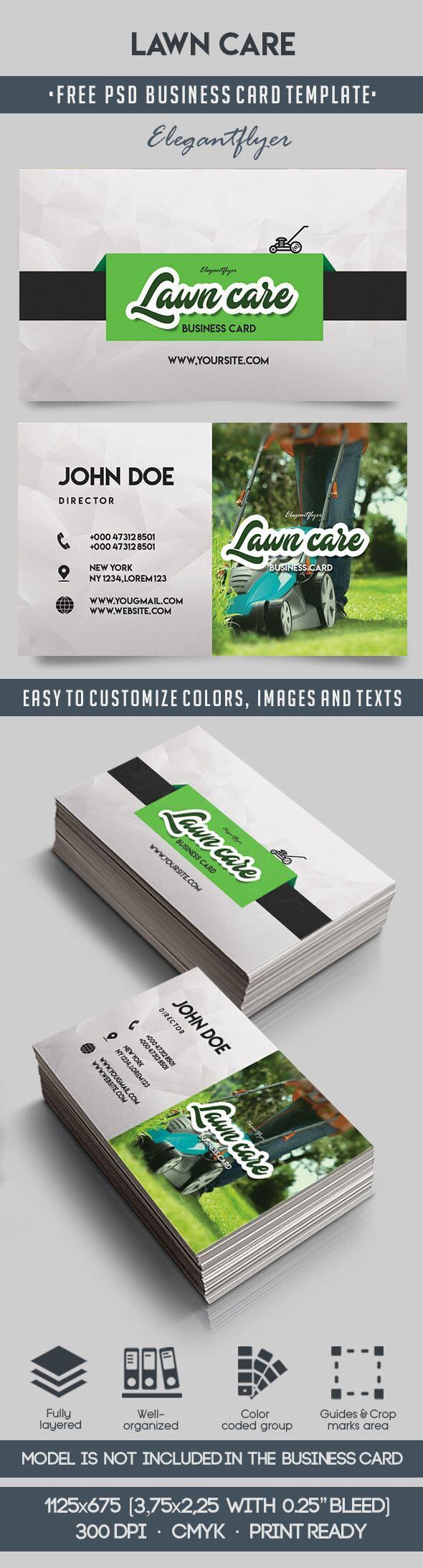 Lawn Care – Free Business Card Templates Psd On Behance Throughout Lawn Care Business Cards Templates Free
