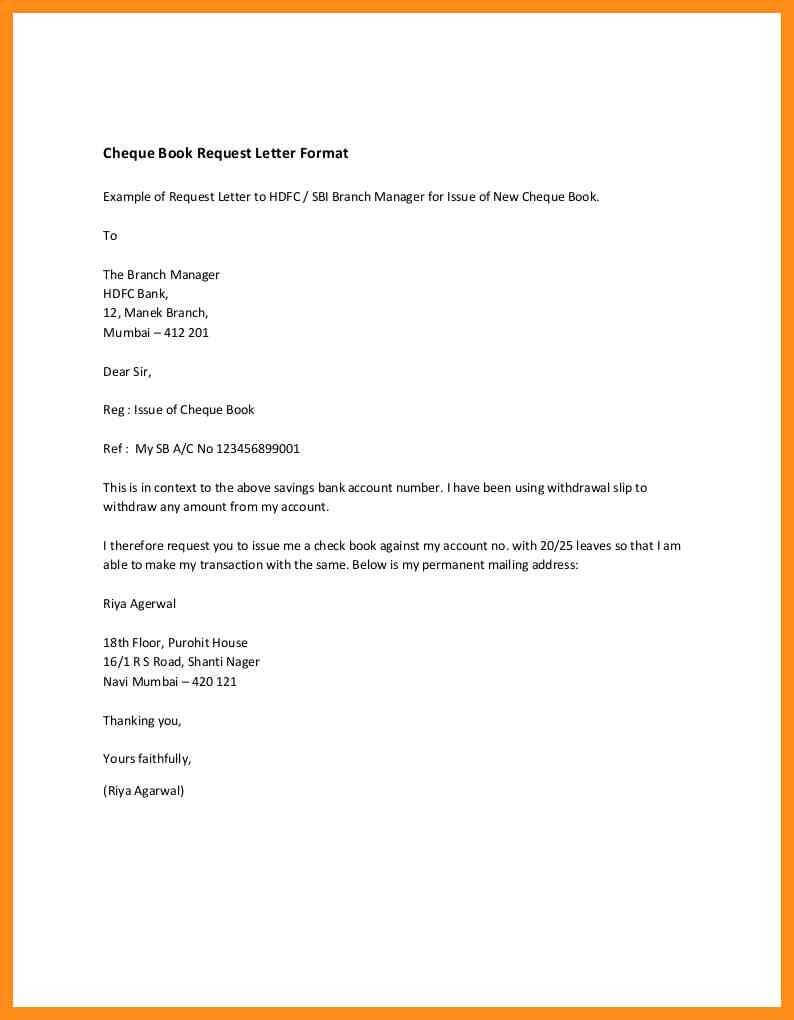 Letter Format Requesting For Cheque Book Fresh Cheque Book Within Check Request Template Word
