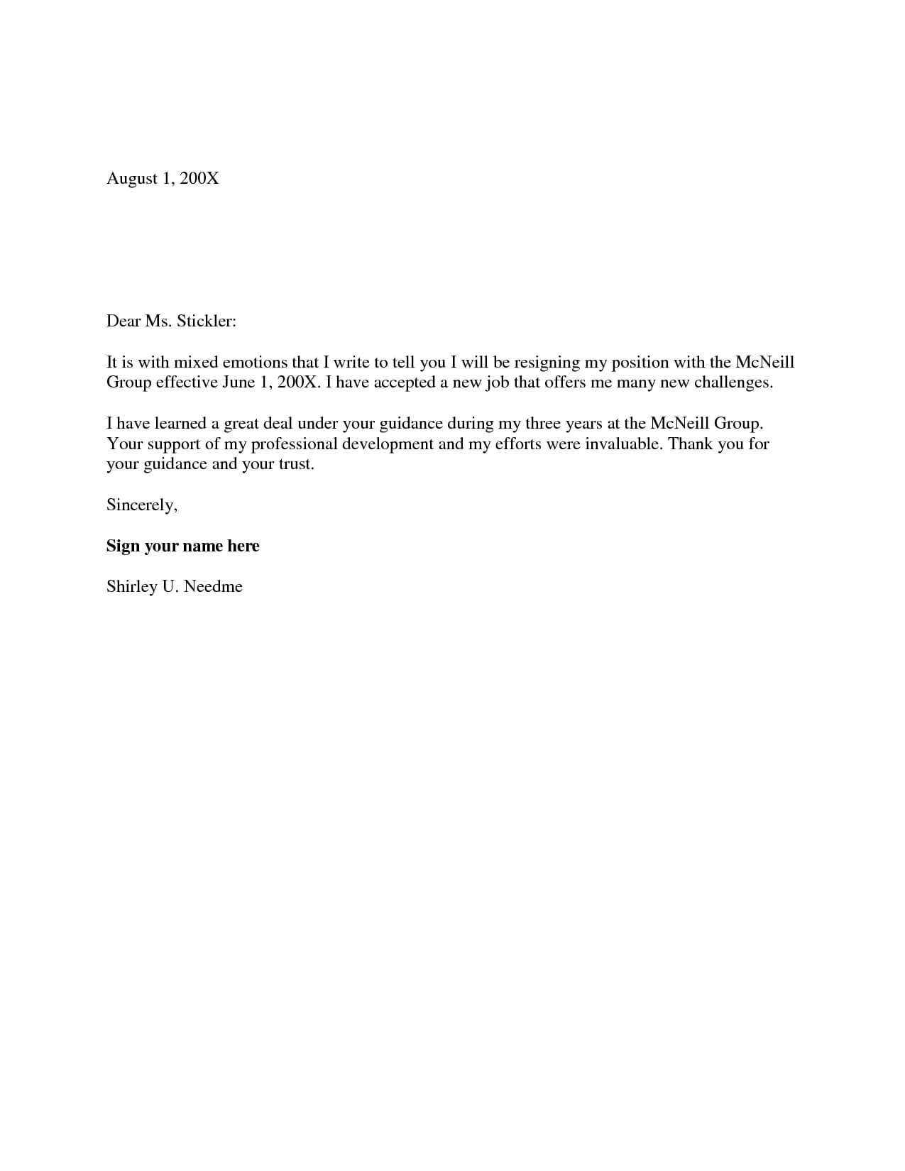 Letter Of Resignation 2 Weeks Notice Template Best Pertaining To Two Week Notice Template Word