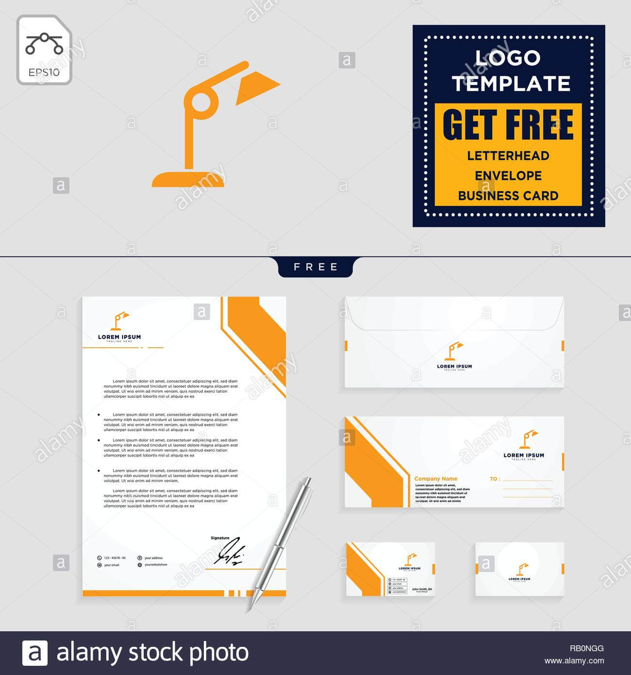 Light Interior Logo Template, Vector Illustration And Throughout Business Card Letterhead Envelope Template