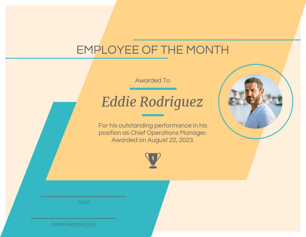 Light Modern Employee Certificate Template Inside Manager Of The Month Certificate Template
