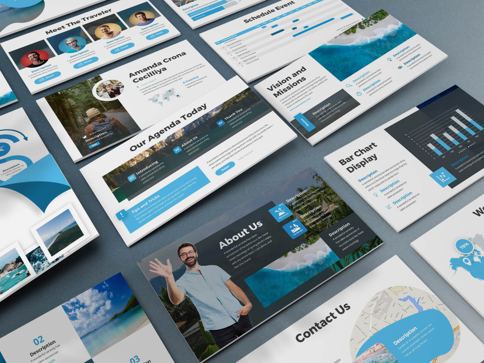 Locago – Tourism Powerpoint Templateslidefactory On Dribbble With Regard To Powerpoint Templates Tourism